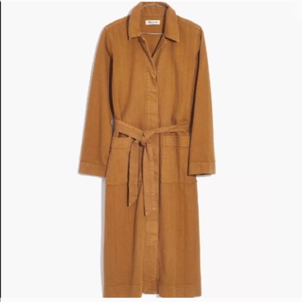 Madewell Garment Dyed Cotton Duster Jacket Coat